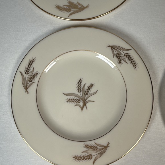 Vintage Lenox Bread Plates Harvest Pattern Set of 4 Four 6 1/4" - Picture 2 of 8